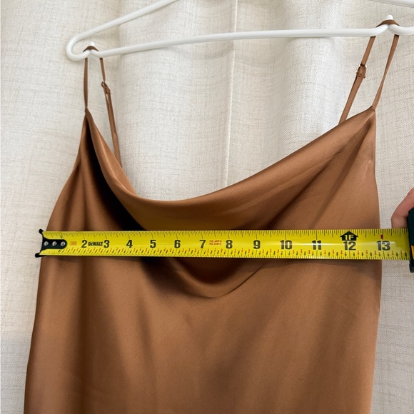 Dynamite Satin Slip Dress - Brown - Large - Picture 4 of 4